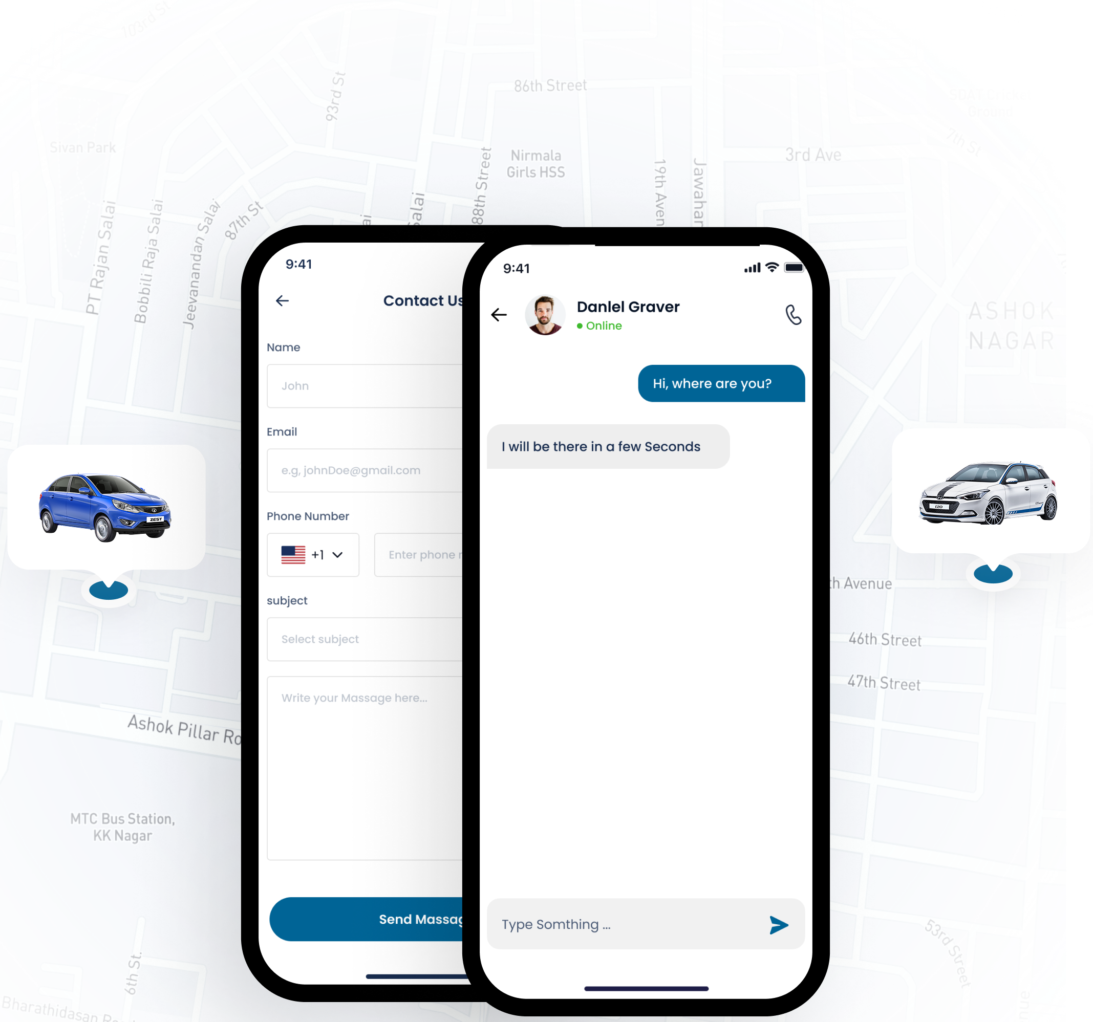 car hailing app design